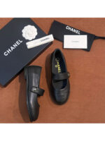 Женские балетки Chanel чёрного цвета, артикул 339104
