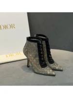 Женские ботильоны Dior серого цвета, артикул 339434