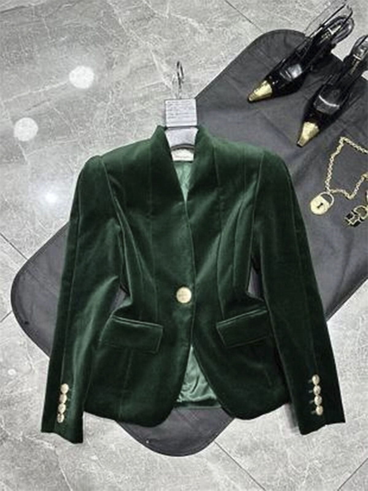 3 Женский пиджак Schiaparelli зелёного цвета, артикул 339284