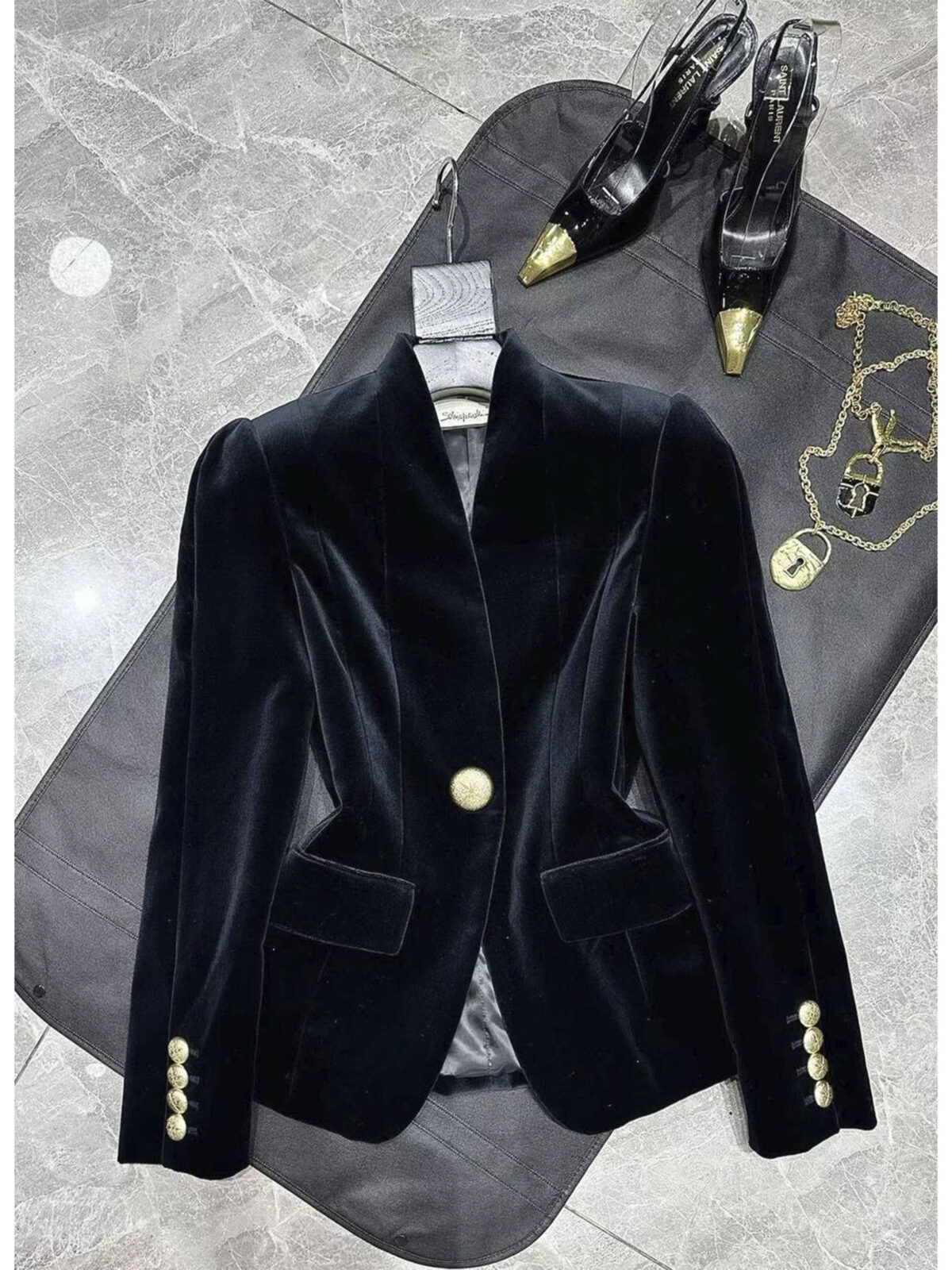 4 Женский пиджак Schiaparelli чёрного цвета, артикул 339285