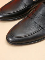 Мужские лоферы Santoni чёрного цвета, артикул 338407 — фото 6