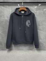 Мужское худи Hermes серого цвета, артикул 338388