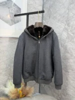 Мужская куртка Loro Piana серого цвета, артикул 338503