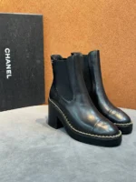 Женские челси Chanel чёрного цвета, артикул 338699