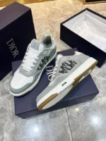 Мужские кеды Dior серого цвета, артикул 338595 — фото 4