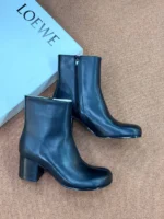 Женские ботильоны Loewe чёрного цвета, артикул 338738 — фото 4
