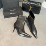 Женские ботильоны Saint Laurent чёрного цвета, артикул 338747 — фото 3