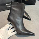 Женские ботильоны Saint Laurent чёрного цвета, артикул 338747 — фото 2