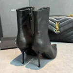 Женские ботильоны Saint Laurent чёрного цвета, артикул 338747 — фото 4