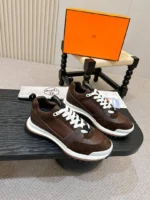 Мужские кроссовки Hermes коричневого цвета, артикул 338949 — фото 2