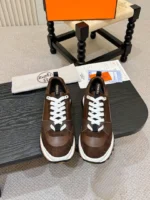 Мужские кроссовки Hermes коричневого цвета, артикул 338949 — фото 3
