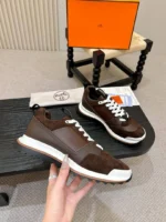 Мужские кроссовки Hermes коричневого цвета, артикул 338949 — фото 4