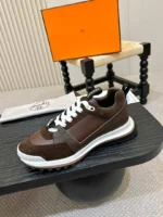Мужские кроссовки Hermes коричневого цвета, артикул 338949 — фото 7