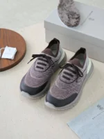 Мужские кроссовки Brunello Cucinelli коричневого цвета, артикул 343327