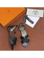 Женские сандалии Hermes чёрного цвета, артикул 340286