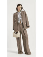 Женский костюм Brunello Cucinelli коричневого цвета, артикул 340109