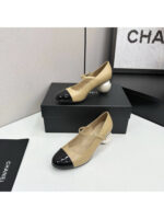 Женские туфли Chanel бежевого цвета, артикул 340304
