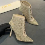 Женские ботильоны Dior бежевого цвета, артикул 339435 — фото 2