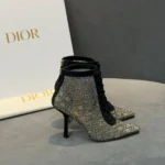 Женские ботильоны Dior серого цвета, артикул 339434 — фото 3