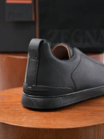 Мужские кеды Zegna чёрного цвета, артикул 343239 — фото 5