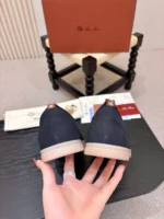 Мужские кеды Loro Piana тёмно-синего цвета, артикул 342170 — фото 8