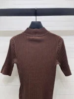 Женская футболка Miu Miu коричневого цвета, артикул 339998 — фото 3