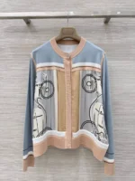 Женский кардиган Hermes голубого цвета, артикул 343577