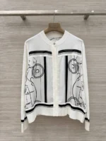 Женский кардиган Hermes белого цвета, артикул 343578