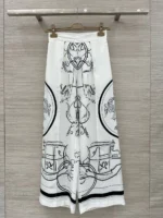Женские брюки Hermes белого цвета, артикул 340011