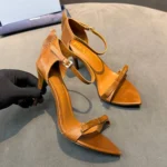 Женские босоножки Prada коричневого цвета, артикул 340178 — фото 3