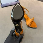 Женские босоножки Prada коричневого цвета, артикул 340178 — фото 6