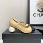 Женские туфли Chanel бежевого цвета, артикул 340304 — фото 6