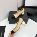 Женские туфли Chanel бежевого цвета, артикул 340304 — фото 5