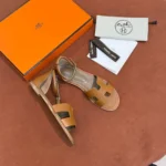 Женские сандалии Hermes коричневого цвета, артикул 340287 — фото 4
