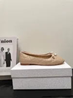 Женские балетки Dior бежевого цвета, артикул 340500 — фото 5