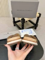 Мужские шлепанцы Brunello Cucinelli коричневого цвета, артикул 340385 — фото 8