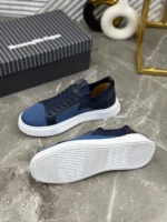 Мужские кеды Zegna голубого цвета, артикул 340395 — фото 7