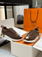 Мужские кроссовки Hermes коричневого цвета, артикул 340398 — фото 3