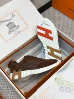 Мужские кроссовки Hermes коричневого цвета, артикул 340398 — фото 6