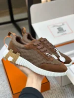 Мужские кроссовки Hermes коричневого цвета, артикул 340398 — фото 2
