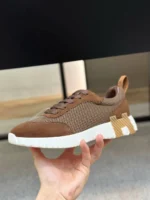 Мужские кроссовки Hermes коричневого цвета, артикул 340398 — фото 4