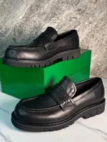 Мужские лоферы Bottega Veneta чёрного цвета, артикул 340344 — фото 2
