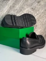 Мужские лоферы Bottega Veneta чёрного цвета, артикул 340344 — фото 5