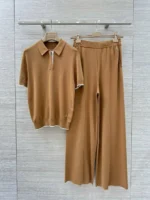 Женский костюм Loro Piana коричневого цвета, артикул 340495
