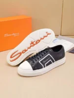 Мужские кеды Santoni тёмно-синего цвета, артикул 340679 — фото 7
