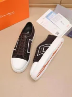Мужские кеды Santoni коричневого цвета, артикул 340676 — фото 3