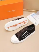 Мужские кеды Santoni коричневого цвета, артикул 340676 — фото 7