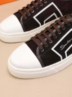 Мужские кеды Santoni коричневого цвета, артикул 340676 — фото 6