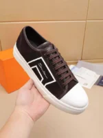 Мужские кеды Santoni коричневого цвета, артикул 340676 — фото 5