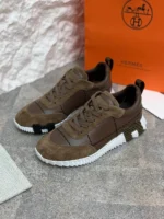 Мужские кроссовки Hermes коричневого цвета, артикул 340700 — фото 3